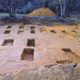The excavated graves of Boot Hill.